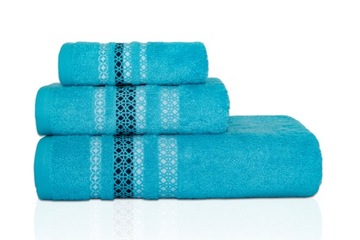 RĘCZNIK FROTTE 30x50cm TURKUSOWY NIEBIESKI 480g/m2