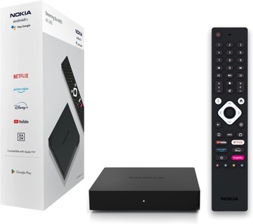 Nokia BOX 8010 Odtwarzacz Multimedialny 4K Android TV HDMI Pilot Chromecast