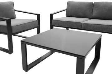 ZESTAW MEBLI WYPOCZYNKOWE OGRODOWY SOFA STÓŁ FOTEL