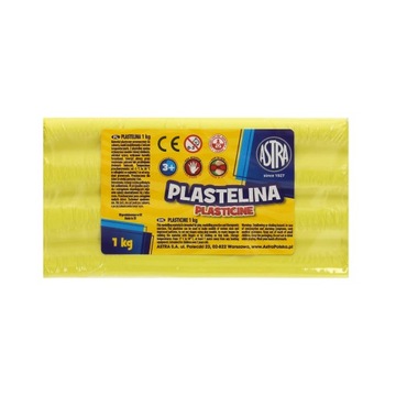 Plastelina 1kg cytrynowa Astra