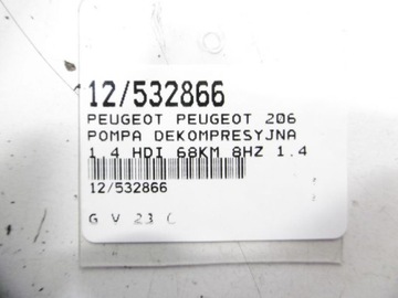 PEUGEOT 206 ВАКУУМНЫЙ НАСОС 1.4HDI 37413980