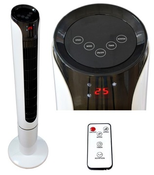 DUŻY CICHY WENTYLATOR KOLUMNOWY 113CM KLIMATYZACJA