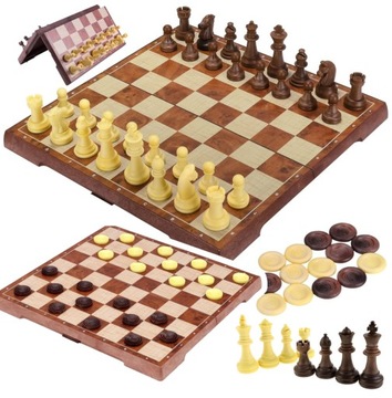 МАГНИТНЫЕ ШАХМАТНЫЕ ШАШКИ 2В1 БОЛЬШИЕ XXL 31X31 КЛАССИЧЕСКАЯ ШАХМАТНАЯ ДОСКА МАГНИТ