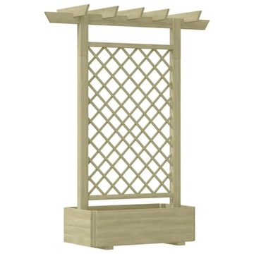 vidaXL Pergola z donicą, 162 x 56 x 204 cm, drewno