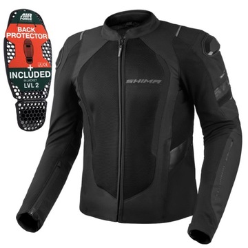 Kurtka SHIMA MESH PRO 2.0 BLACK motocyklowa letnia męska GRATISY