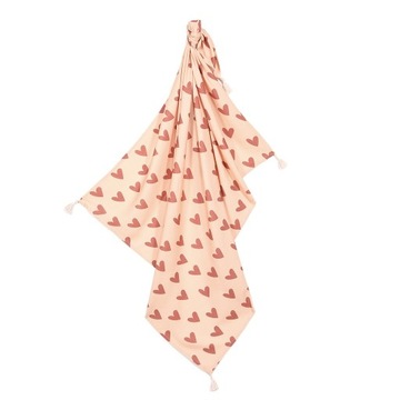 La Millou otulacz bamboo cienki kocyk roz. L 140x110 cm / heartbeat pink