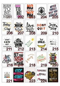 Мотивационные Плакаты, 4 шт. - 300 размеров. А4 + рамки