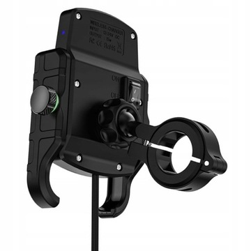 Держатель для телефона на мотоцикле, индуктивная зарядка, индукционные тиски QI, сильные