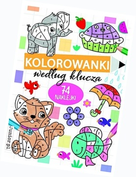 Kolorowanki według klucza dla przedszkolaka naklej