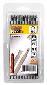 ZESTAW BITÓW DŁUGI GROT KOŃCÓWKA C6551 PH2 150MM
