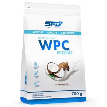 BIAŁKO SFD WPC PROTEIN ECONO 700G KOKOS BIAŁKO WHEY MIĘŚNIE SPORT MASA