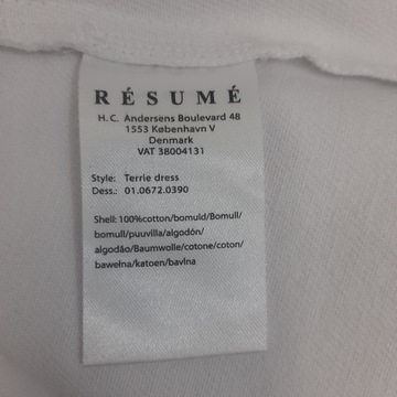 Sukienka z białego jeansu koszulowa RESUME 34