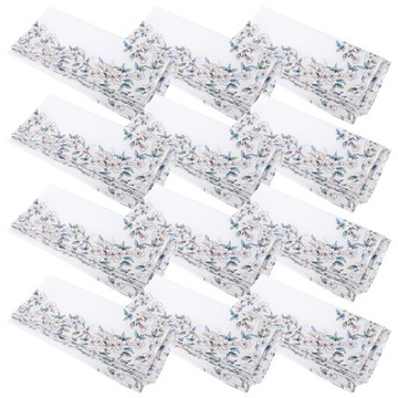 CHUSTECZKA ŚLUBNA Z CZYSTEJ BAWEŁNY DAMSKA PANNA MŁODA DZIEWCZYNKA DZIECIĘCA 12 SZT