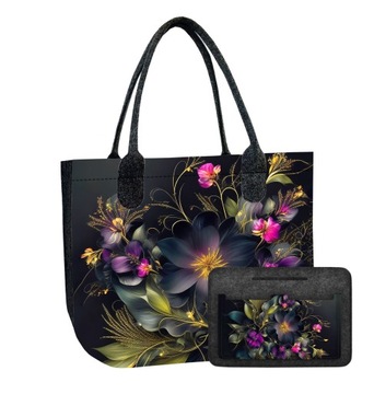 Zestaw Bertoni duża torba filcowa Lady XL Maura + pojemny organizer