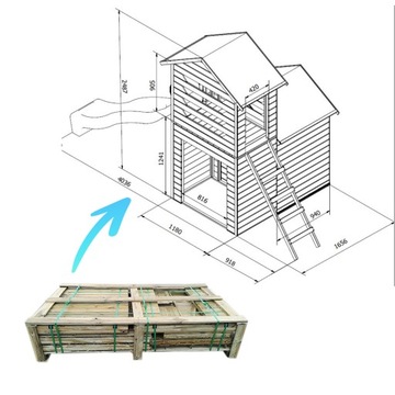 Детский домик Роберт, горка + якоря 4iQ