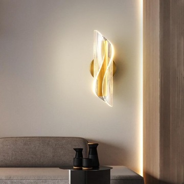 Wewnętrzna lampa ścienna LED, 12W nowoczesna, 3 kolory światła, ściemniana