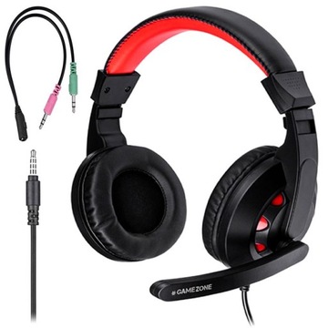 SŁUCHAWKI Z MIKROFONEM KOMPUTEROWE PS4 KONSOLA PC