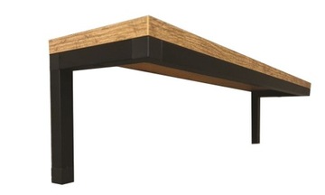 PÓŁKA PABLO 40 cm industrialna LOFT czarny DĄB