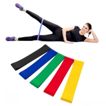 GUMA TAŚMA OPOROWA DO ĆWICZEŃ OPASKA FITNESS Niebieska 4,5kg-9kg