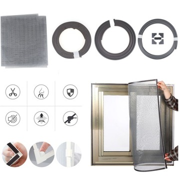 ОКОННАЯ МОСКИТНАЯ СЕТКА МАГНИТНАЯ СЕТЬ ДЛЯ ОКОН КОМАРЫ НАСЕКОМЫЕ 70X130CM