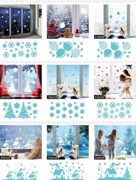 DEKORACJE ŚWIĄTECZNE NA OKNA SKLEPOWE WITRYNY OZDOBY ŚWIĄTECZNE ZEWNĘTRZNE