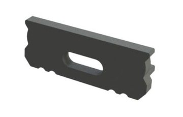 Крышка алюминиевого профиля с черной поверхностью и отверстием