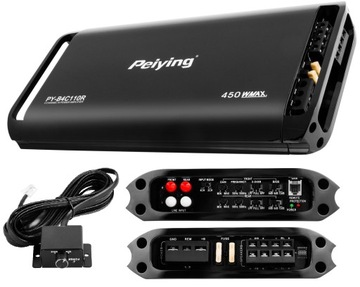 WZMACNIACZ SAMOCHODOWY 4 KANAŁY 450W CAR AUDIO