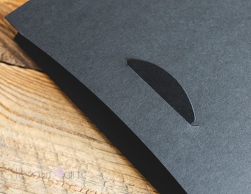 Черный футляр для фотографий 13х18 Коробка, конверт, ЧЕРНАЯ упаковка.