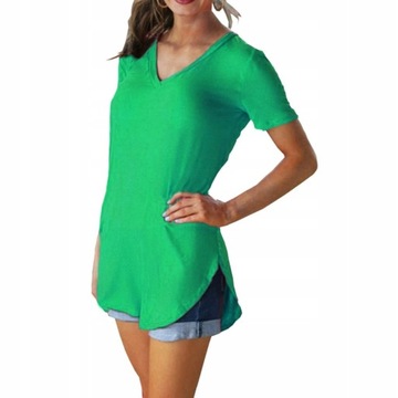 T-SHIRT bluzka OVERSIZE ROZCIĘCIE NA BOKU modna