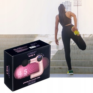 VITAMMY body 6 розовый Массажный пистолет для тела, легкий и безопасный