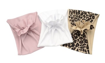 Opaska SZEROKA 3 szt turban motylek na lato 44-47