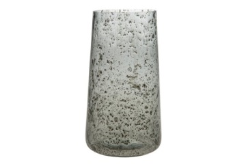 WAZON SZKLANY SZARY DEKORACYJNY 25,5cm