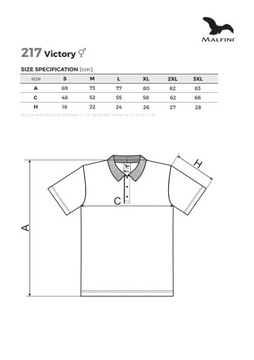 L koszulka polo sportowa poliestrowa MALFINI 217