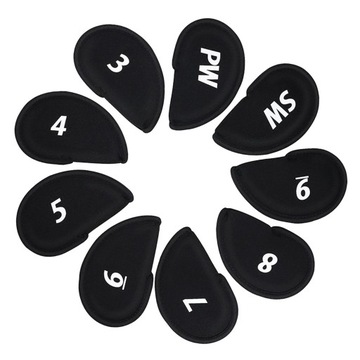 9 шт. железные головные уборы для гольфа портативные с защитой от царапин