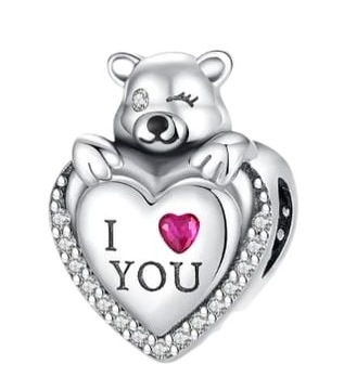 MD charms misiek I love you misio miś misio | S925