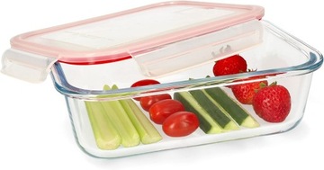POJEMNIK SZKLANY ŻYWNOŚĆ LUNCH BOX HERMETYCZNY 1,5 L ŚNIADANIÓWKA PROSTOKĄT