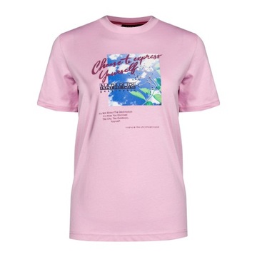 Koszulka damska Napapijri S-Yukon pink pastel L