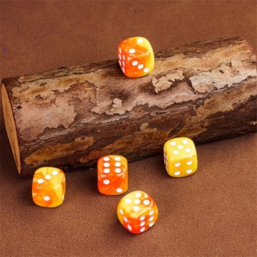 ZESTAW 5 KOSTEK K6 RPG CZERWONA PLAGA 1,6 CM