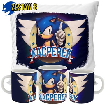 НАБОР КРУЖКА + ПОДУШКА SONIC THE HEDGEHOG + ИМЕННОЙ ПОДАРОК