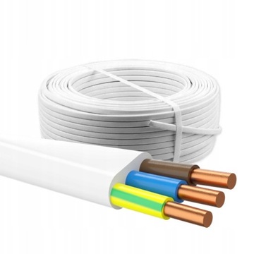 Przewód Płaski instalacyjny YDYp 3x1,5mm2 GAL-KAT 100mb
