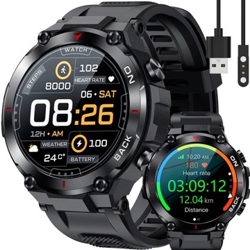 SMARTWATCH ZEGAREK Z GPS DUŻA BATERIA IP67 MENU PL