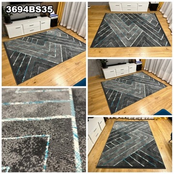 ПЛОТНЫЙ КОВЕР ALFA 140x200 ЖЕЛТЫЙ МНОГО УЗОРОВ