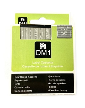 Taśma zamiennik Dymo 45810 S0720900 19mm biały/prz
