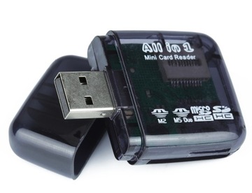 UNIWERSALNY CZYTNIK KART USB SD SDHC MICRO MS M2