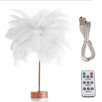 Творческий DIY светодиодный светильник с перьями USB-ночник