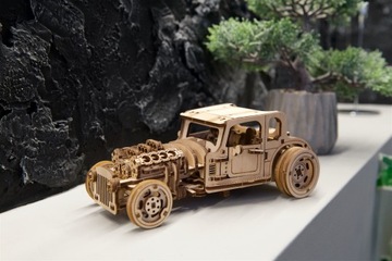 Деревянная механическая модель Hot Rod Furious Mouse-головоломка Ugears
