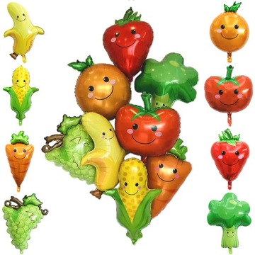 8 sztuk Warzywa Owoce Balony Kształt Folia