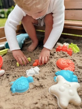 ZESTAW DO PIASKU WYWROTKA DO PIASKOWNICY FOREMKI ŁOPATKA NA PLAŻĘ WOOPIE