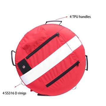 Маркер боится дайвинга с флагом дайвинга, надувным пловцом, красный с высокой видимостью