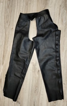 Chapsy skórzane motocyklowe pas-70cm